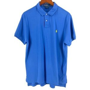 Polo Ralph Lauren Mens Polo Shirt Blue Custom Fit size L 10521